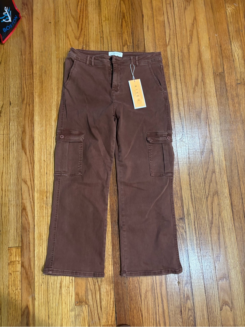 Karten Brown Wide-Leg Cargo Jeans for Women